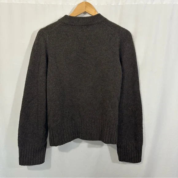 Reformation Mer 100% Merino Wool Knit Sweater in Cocoa Brown - Picture 7 of 12